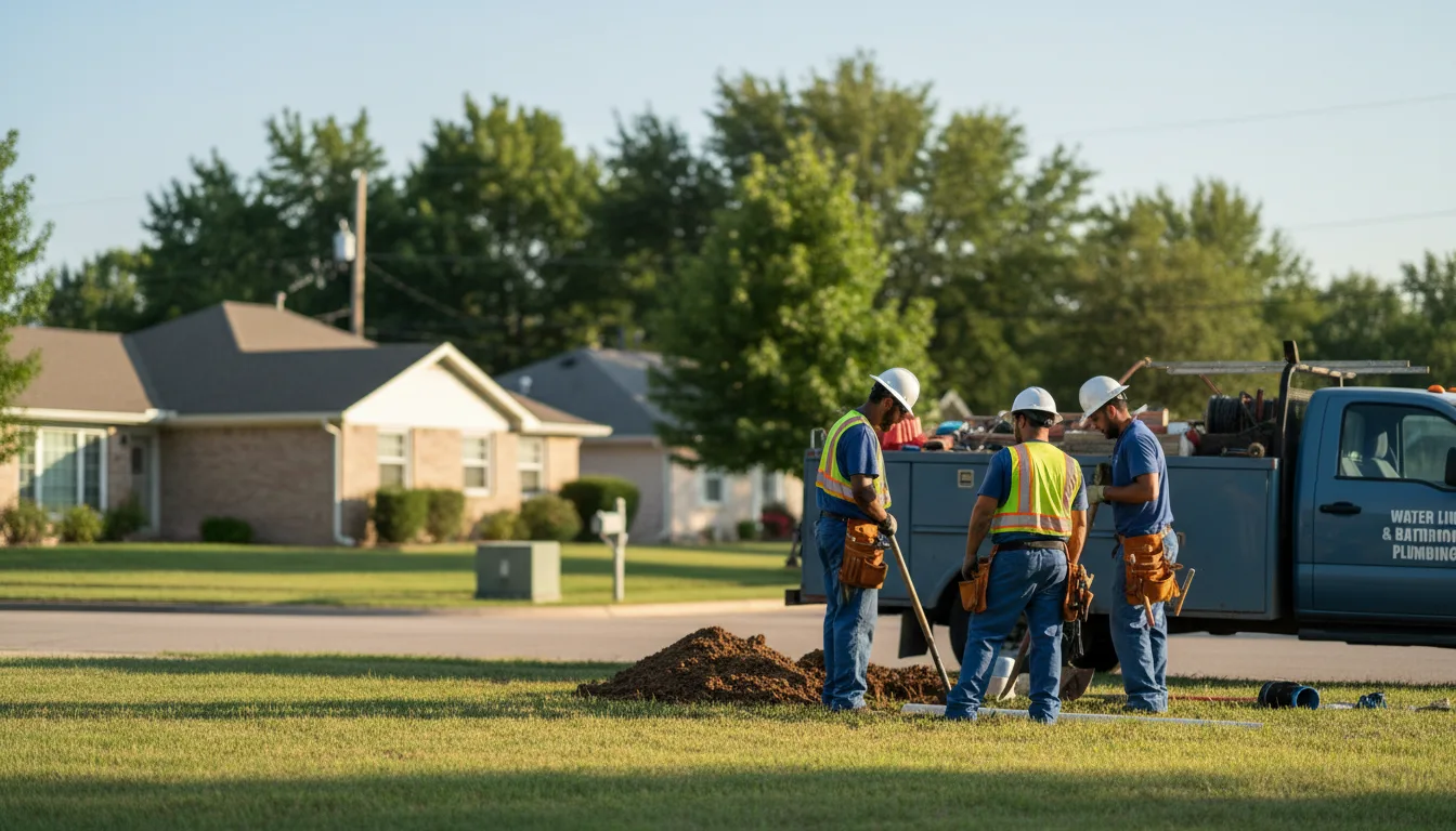 Residential water line and bathroom plumbing service in Batson, TX